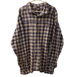 Under Armour Flannel Shirt Men XXL Tradesman Flex Blue Plaid Vented Snap Buttons